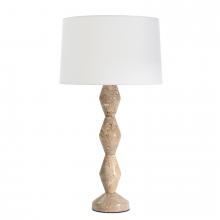 Regina Andrew 13-1679 - Regina Andrew Crew Travertine Buffet Lamp (Natural Linen Shade)