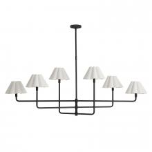 Regina Andrew 16-1454BB-WT - Regina Andrew Polly Metal Chandelier (Blackened Brass with White Scalloped Shade)