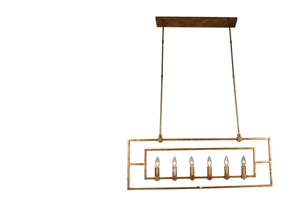 Daniela 6-Light Chandelier W/ Antique Gold Finish