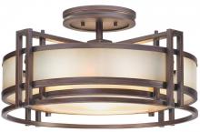Minka Metropolitan N6964-1-267B - Underscore Collection - 3 Light Semi Flush
