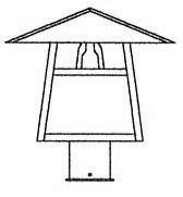 12&#34; carmel post mount without overlay (empty)