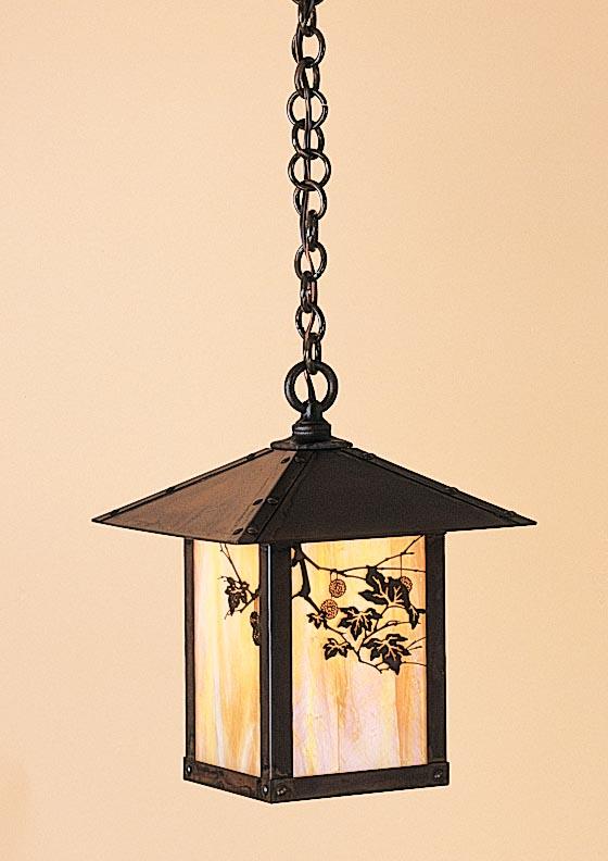 9&#34; evergreen pendant with sycamore filigree