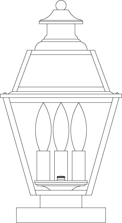 8&#34; inverness column mount with glass roof