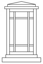 Arroyo Craftsman AVC-6GW-BK - 6" avenue column mount