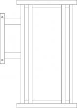 Arroyo Craftsman GLB-9AM-BK - 9" glencoe wall mount