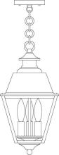 Arroyo Craftsman INH-8MRCLR-BK - 8" inverness pendant with metal roof