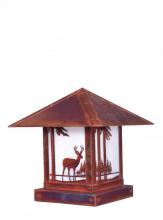 Arroyo Craftsman TRC-12DRGW-BK - 12" timber ridge column mount with deer filigree