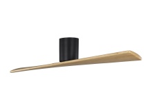 Visual Comfort & Co. Fan Collection 2PLSMH52MBKNH - Plank Smart 52 Hugger Ceiling Fan in Midnight Black with Natural Honey Blade