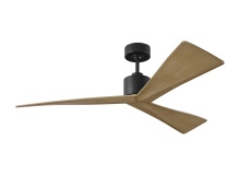 Visual Comfort & Co. Fan Collection 3ADR52MBK - Adler 52 Ceiling Fan in Midnight Black with Natural Honey Blades