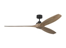 Visual Comfort & Co. Fan Collection 3CLNSM70MBKNH - Collins Smart 70 Ceiling Fan in Midnight Black with Natural Honey Blades