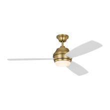 Visual Comfort & Co. Fan Collection 3IKDR52BBSD - Ikon 52 LED Ceiling Fan in Burnished Brass with Matte White Blades and Light Kit