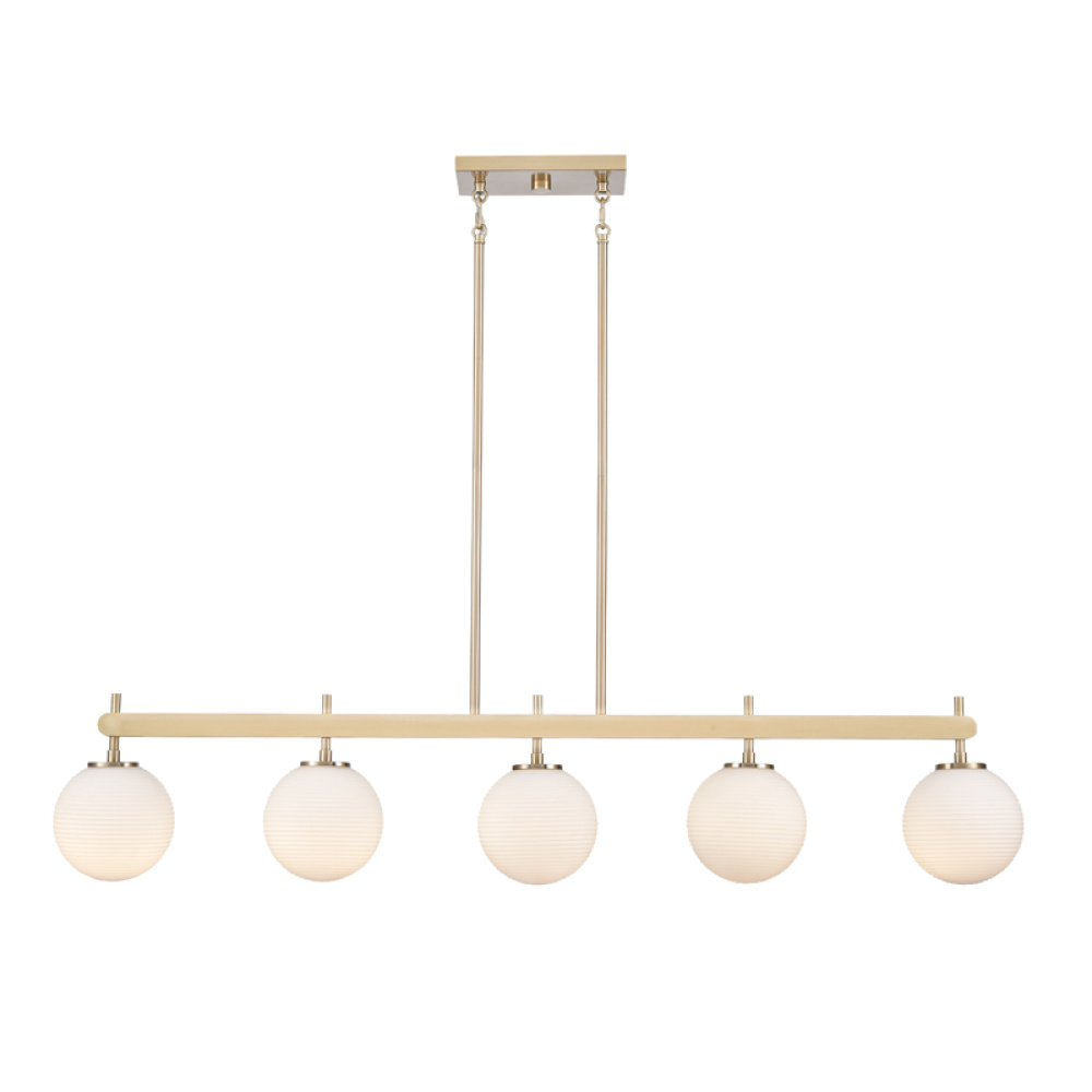 Coretta 48&#34; Wide 5-Light Island - Modern Gold