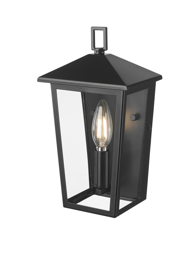 Munger 11&#34; High 1-Light Outdoor Wall Sconce - Powder Coated Black