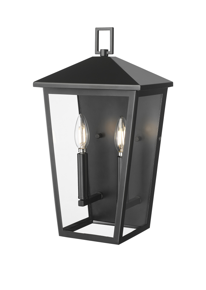 Munger 16.5&#34; High 2-Light Outdoor Wall Sconce - Powder Coated Black