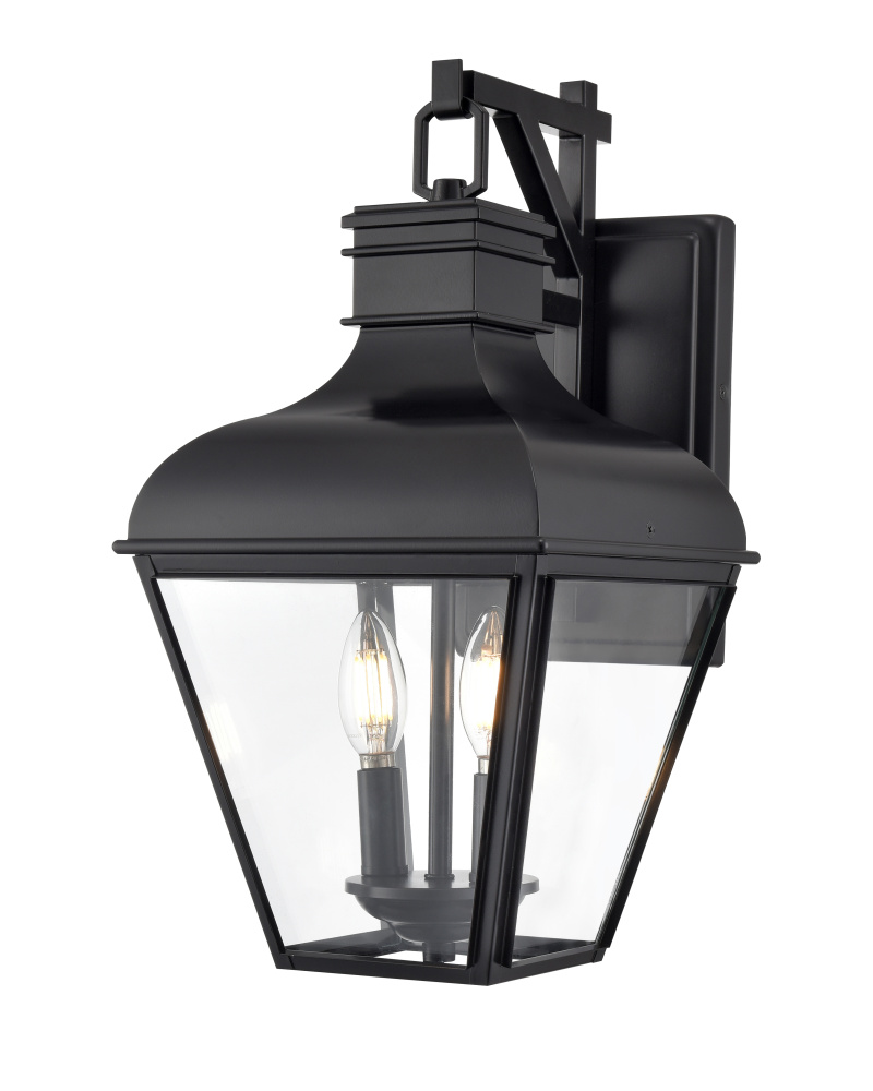 Edenton 17.75&#34; High 2-Light Outdoor Wall Sconce - Matte Black