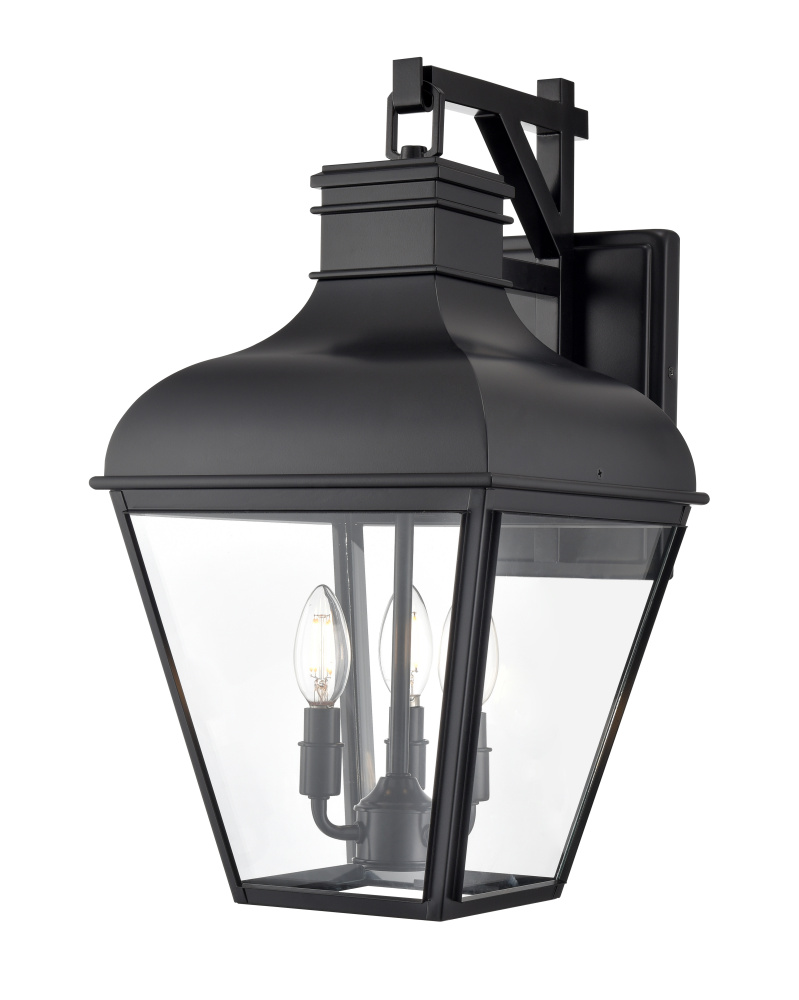 Edenton 21.25&#34; High 3-Light Outdoor Wall Sconce - Matte Black