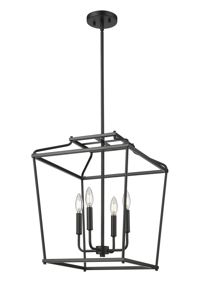 Nellita 16&#34; Wide 4-Light Pendant - Matte Black