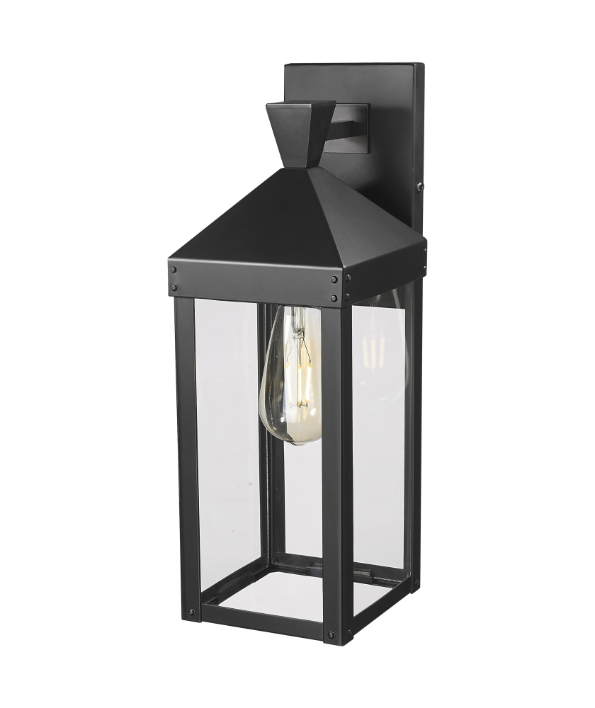 Yates 17.25&#34; High 1-Light Outdoor Wall Sconce - Painted Black