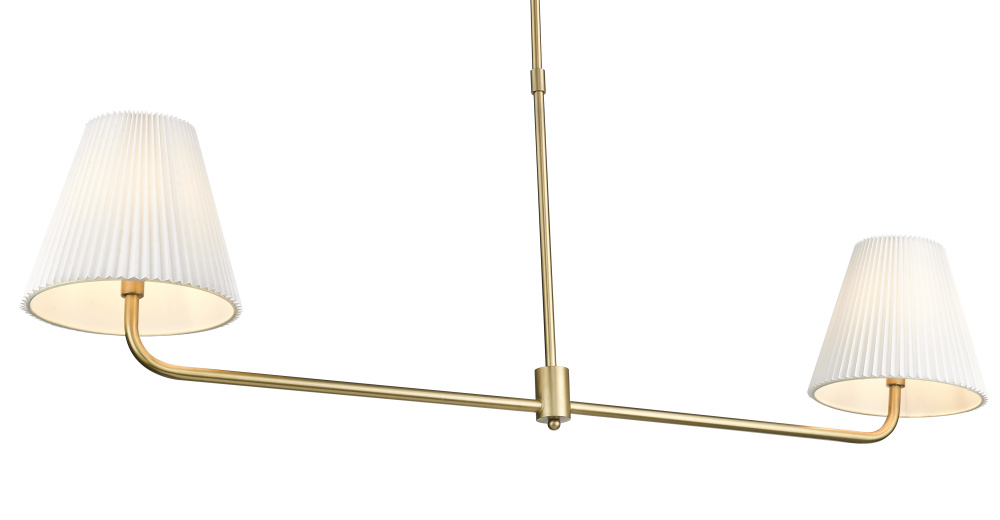 Ami 48&#34; Wide 2-Light Island - Vintage Brass