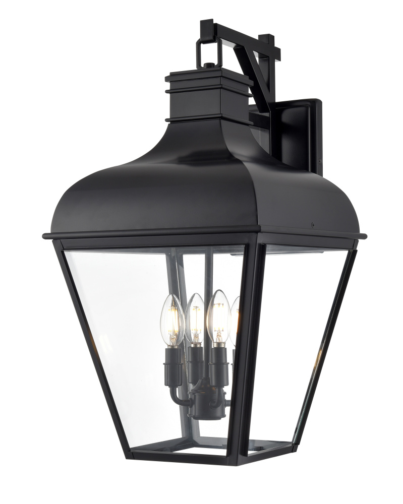 Edenton 24.5&#34; High 4-Light Outdoor Wall Sconce - Matte Black