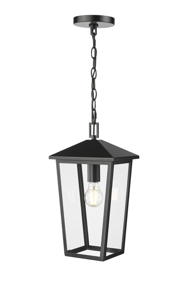 Munger 9.25&#34; Wide 1-Light Outdoor Hanging Pendant - Powder Coated Black