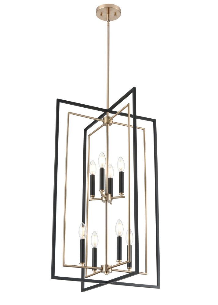 Noelle 20&#34; Wide 8-Light Pendant - Matte Black