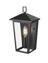 Millennium 198001-PBK - Munger 11" High 1-Light Outdoor Wall Sconce - Powder Coated Black