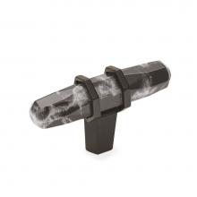 Amerock BP36647MBKBBR - Carrione 2-1/2 in (64 mm) Length Marble Black/Black Bronze Cabinet Knob