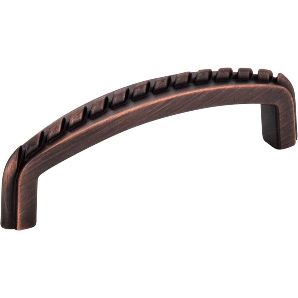 3'' Center-to-Center Brushed Oil Rubbed Bronze Rope Detailed Cypress Cabinet Pull