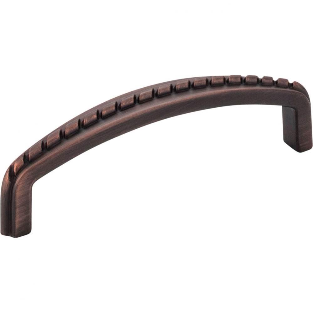 96 mm Center-to-Center Brushed Oil Rubbed Bronze Rope Detailed Cypress Cabinet Pull