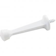 Hardware Resources DS03-WH - Solid Door Stop with Fixed Screw Attachment -  White