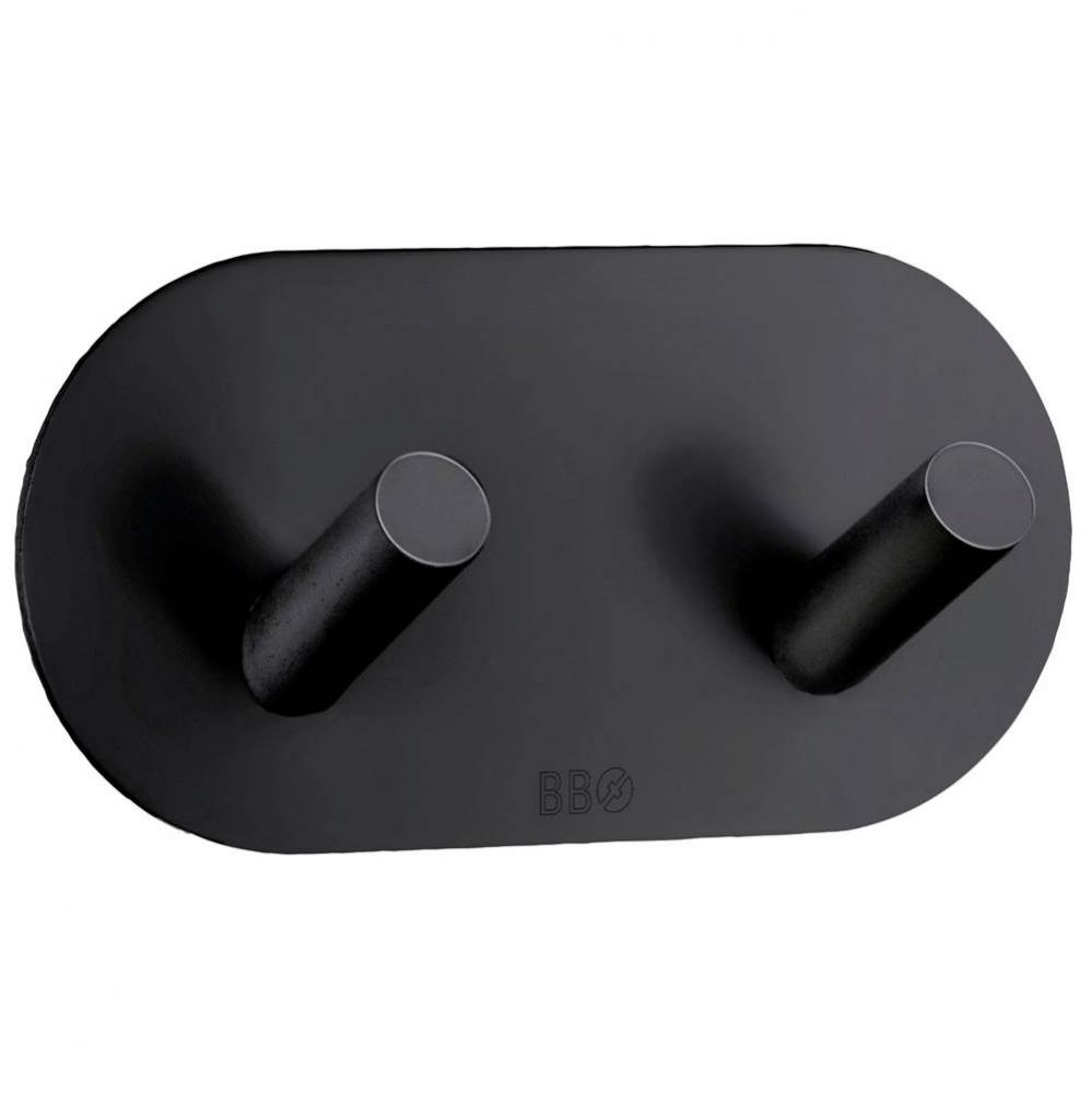 Self-Adhesive Hook Black Stainless Steel