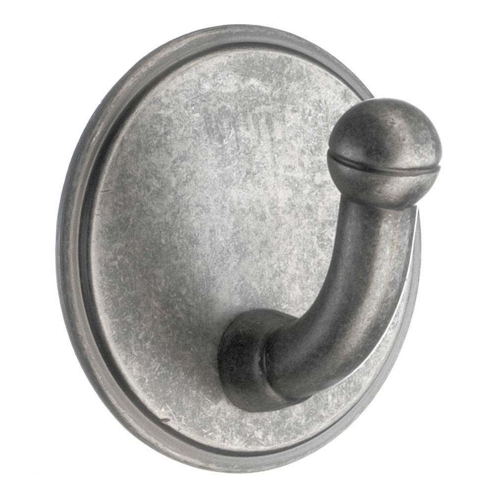 SINGLE HOOK SELFADHESIVE PEWTER FINISH
