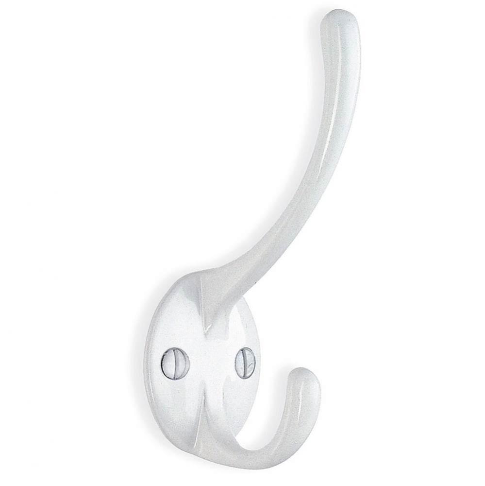 Coat &amp; Hat Hook 4 3/8&apos;&apos; White