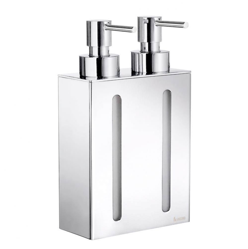 OUTLINE - Soap Dispenser in Polished Chrome, 2 containers.
