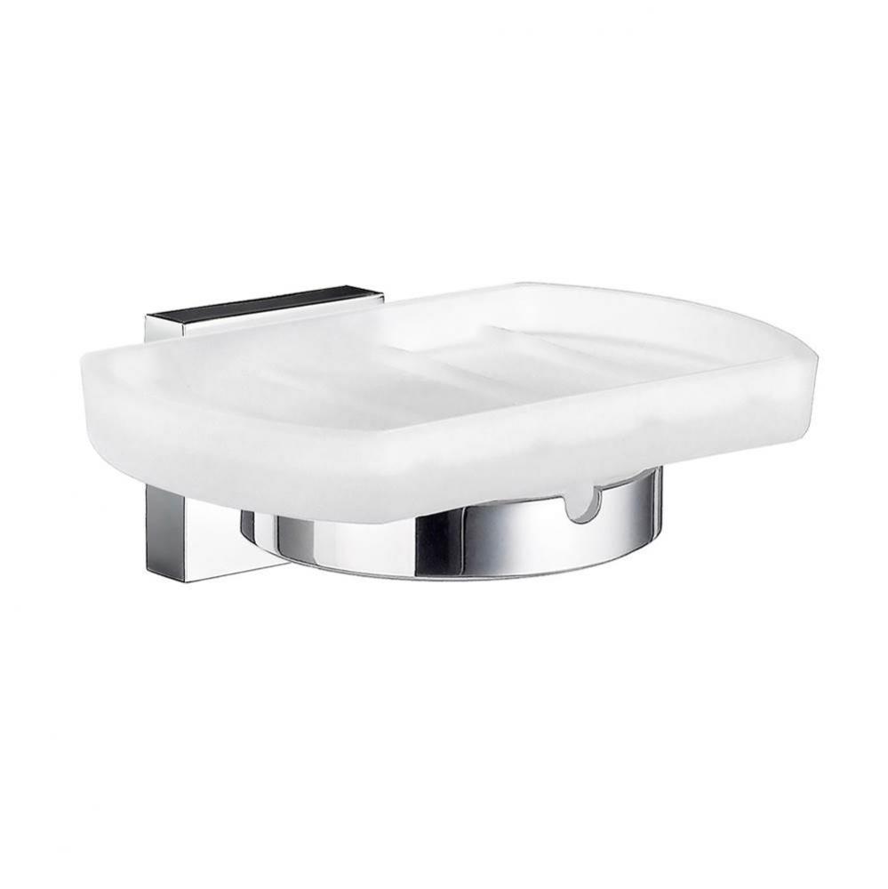 House Soap Dish Frstd Glass Pc