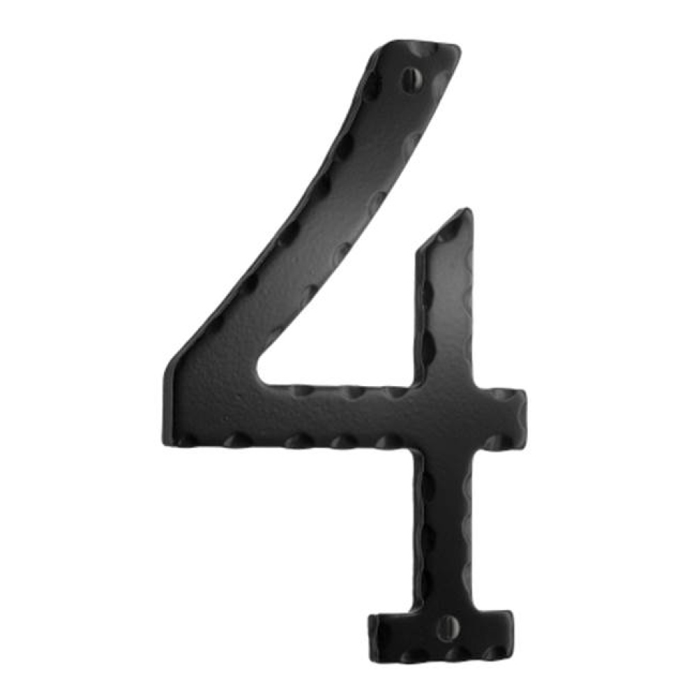 Decorative wrought iron 6&apos;&apos; house numeral 4