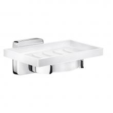 Smedbo OK342P - ICE - Holder in Polished Chrome with Porcelain Soap Dish.