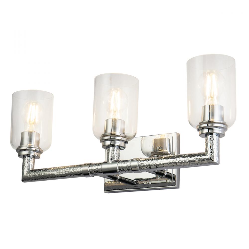 Rampart 3 Light Bath Vanity in Polished Chrome