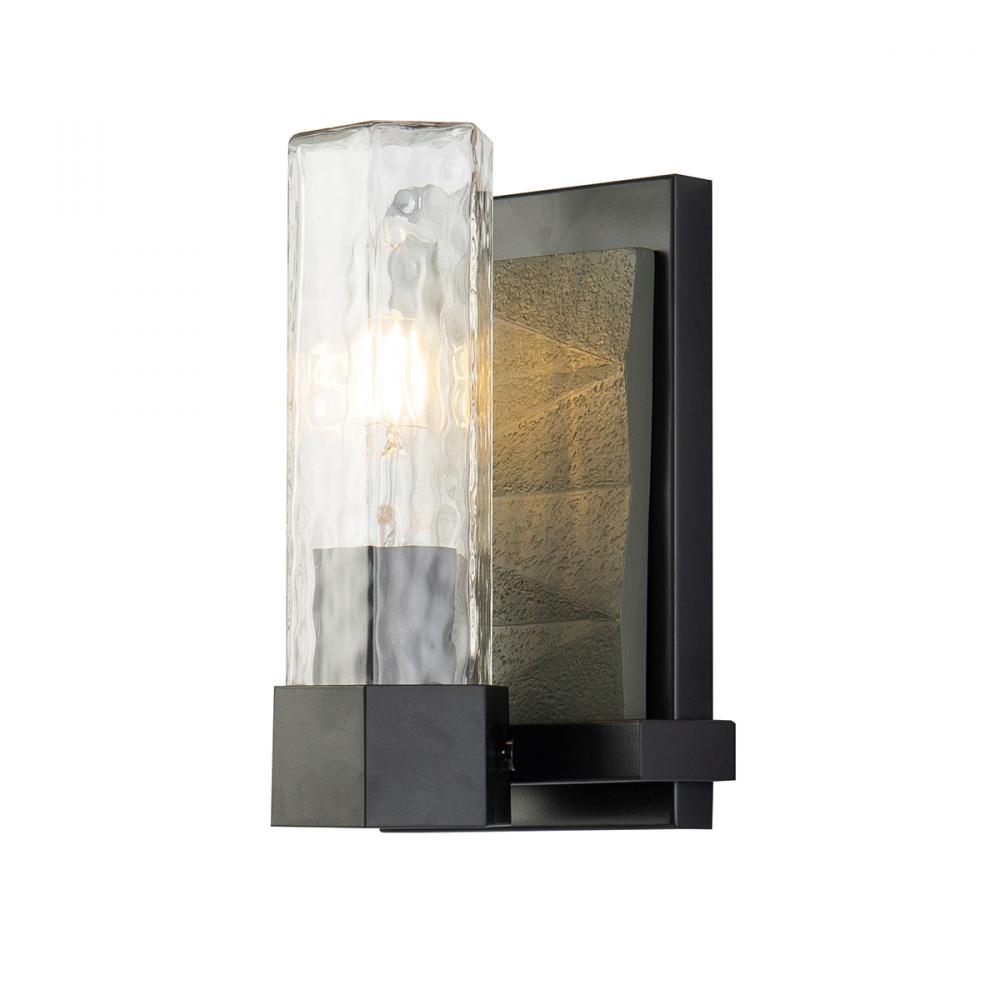 Novarre 1 Light Vanity in Black And Grey