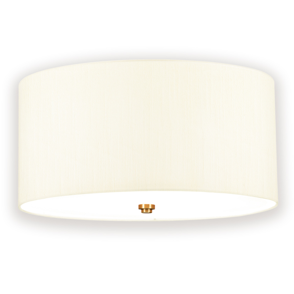 Fletcher 3 Light 18&#34; Flush Mount - Aged Brass