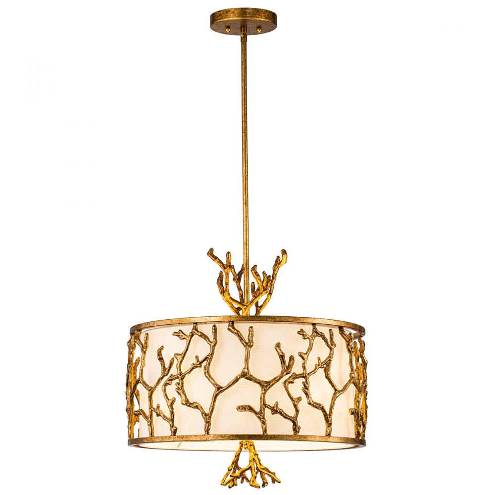 The Coral Chandelier in Gold Leaf