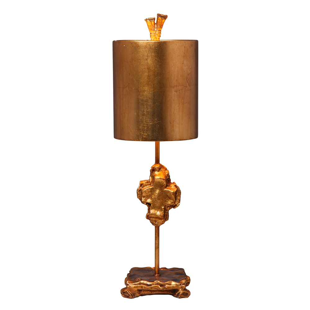 Cross Accent Table Lamp in Gold Distressed Finish