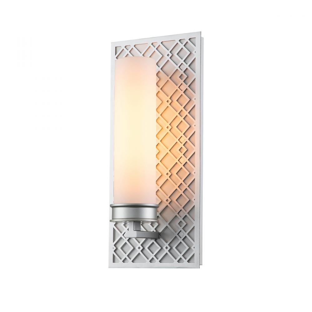 Ziggy 1 Lt Bath Bar in Lacquered Silver