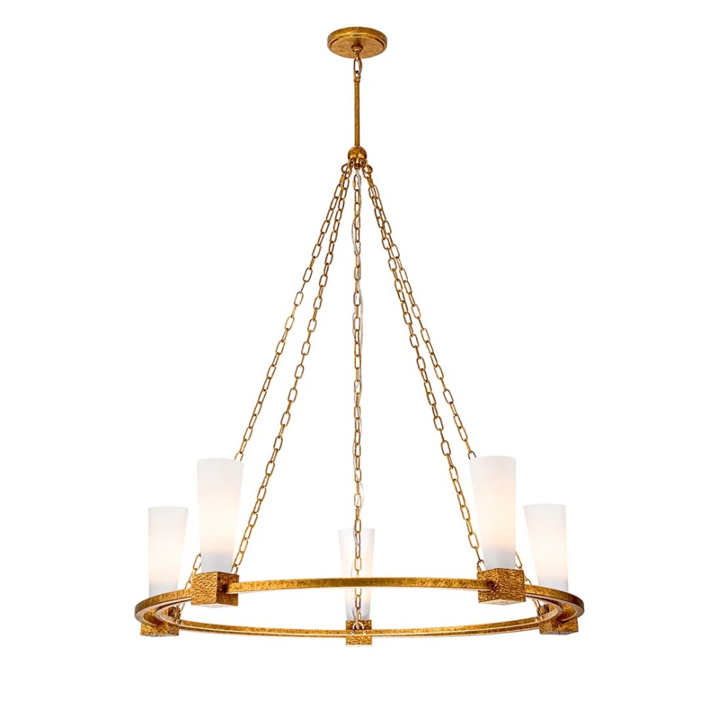 Kristy 5 Light Chandelier Gold