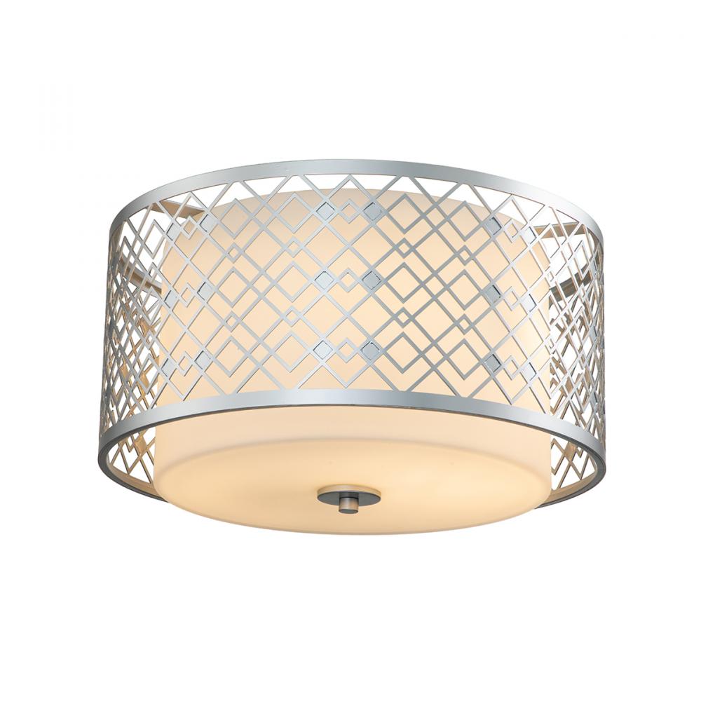 Ziggy Flush Mount in Lacquered Silver