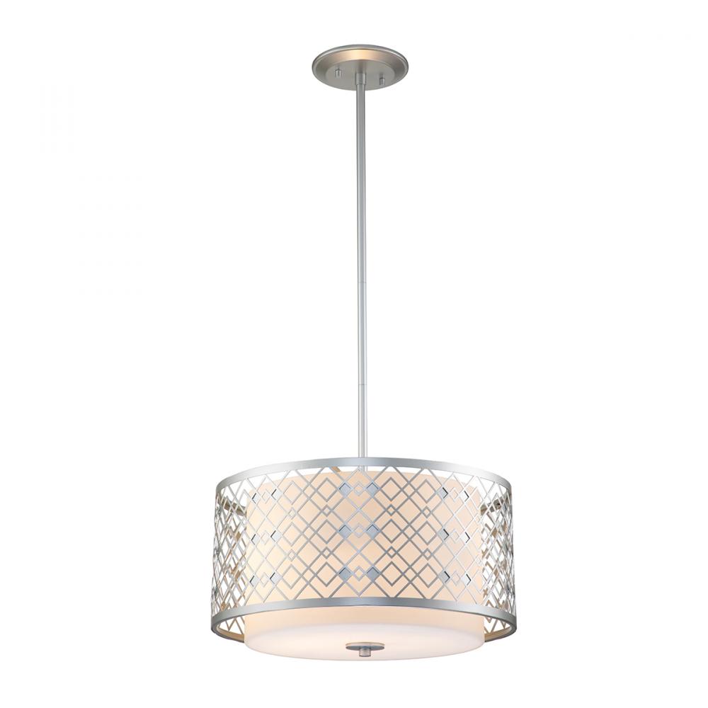Ziggy Large Pendant in Lacquered Silver