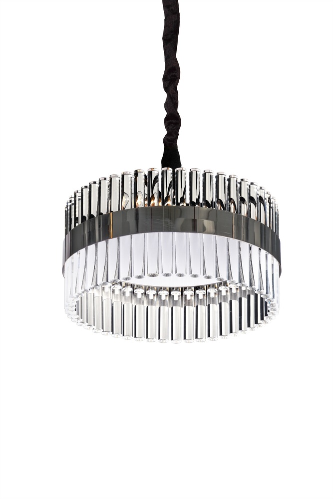 Metro Pendant in Chrome and Clear Acrylic