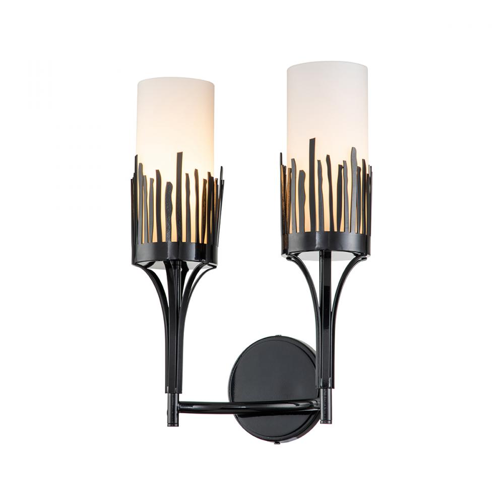 Sawgrass 2 Light Sconce in Black