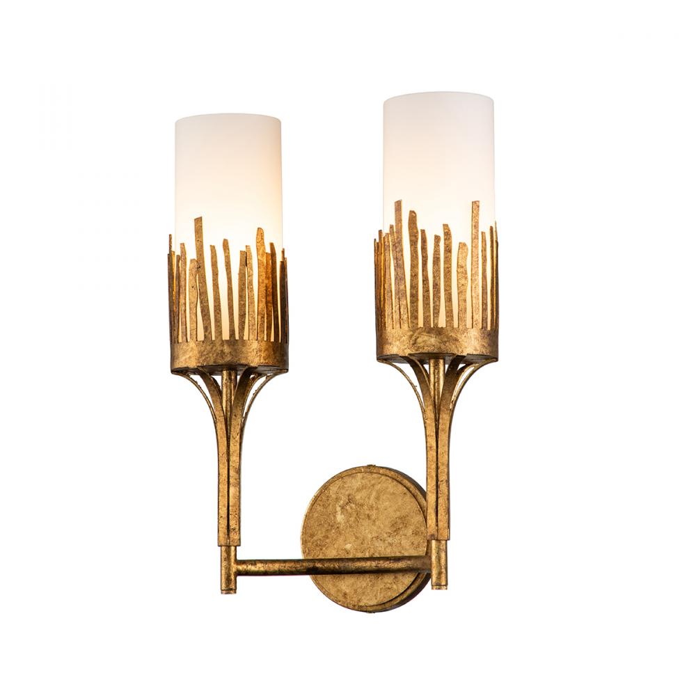 Sawgrass 2 Light Sconce in Gold Leaf